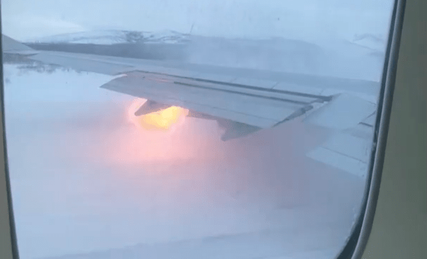 Rossiya Boeing 747 veers off the runway after engine flame surge