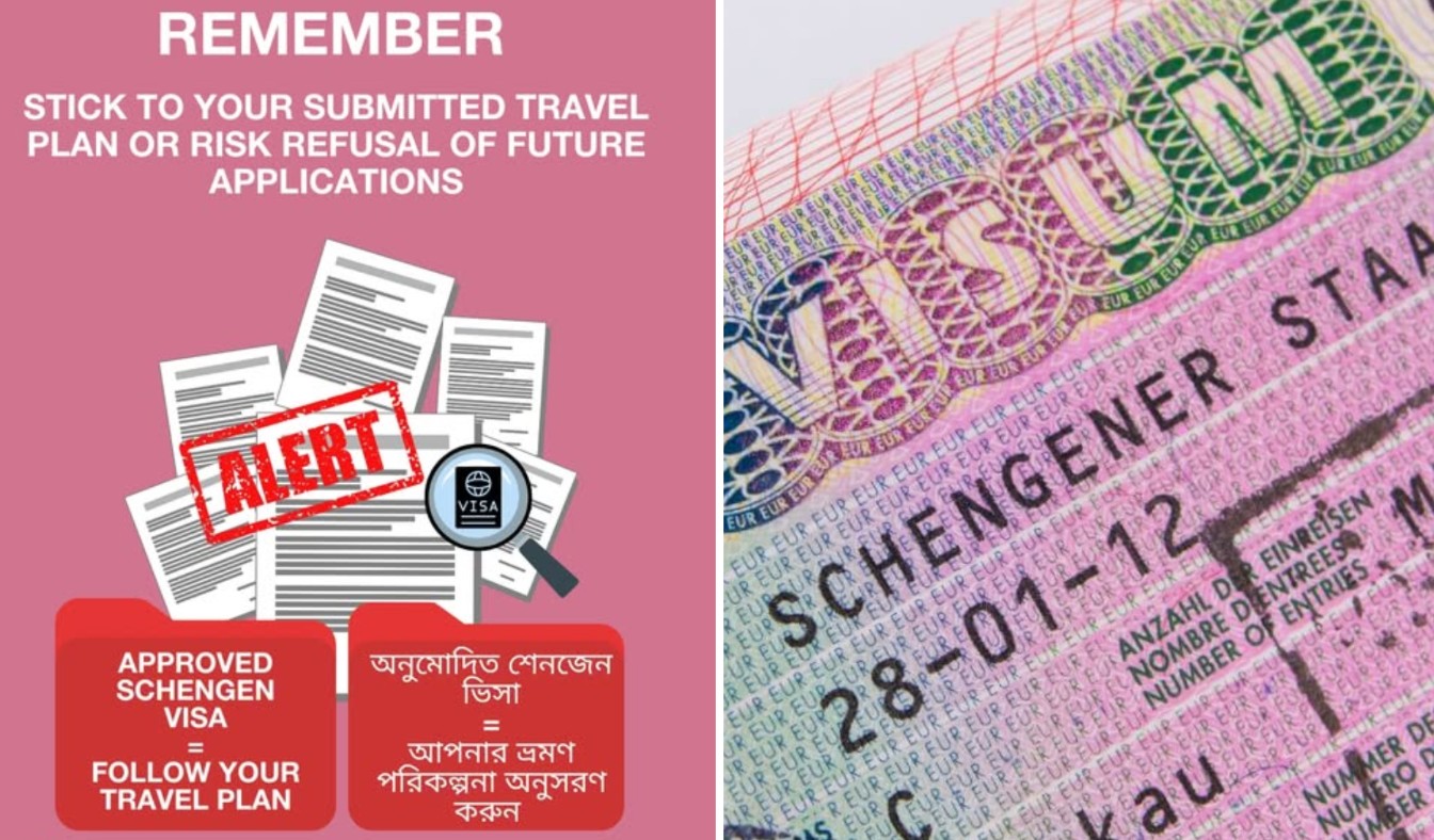 Schengen embassies urge visa holders to follow approved travel plans