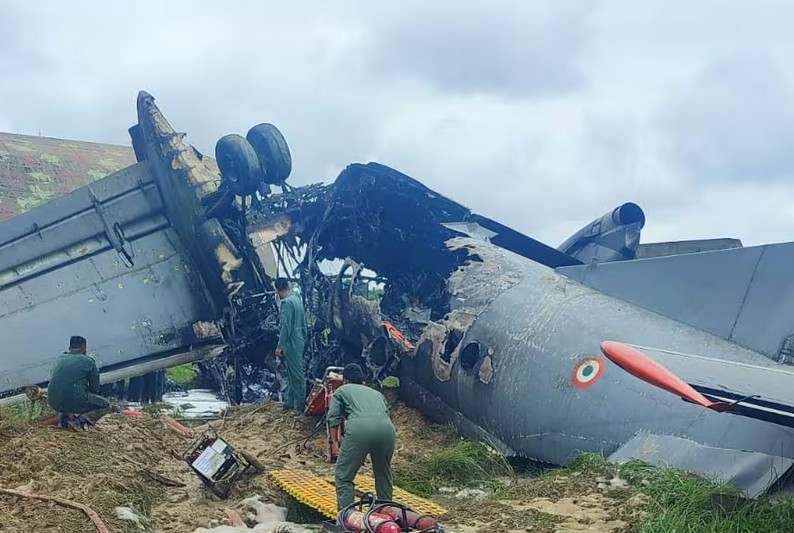 Indian Air Force's AN-32 plane crashes at Roureah airport in Assam