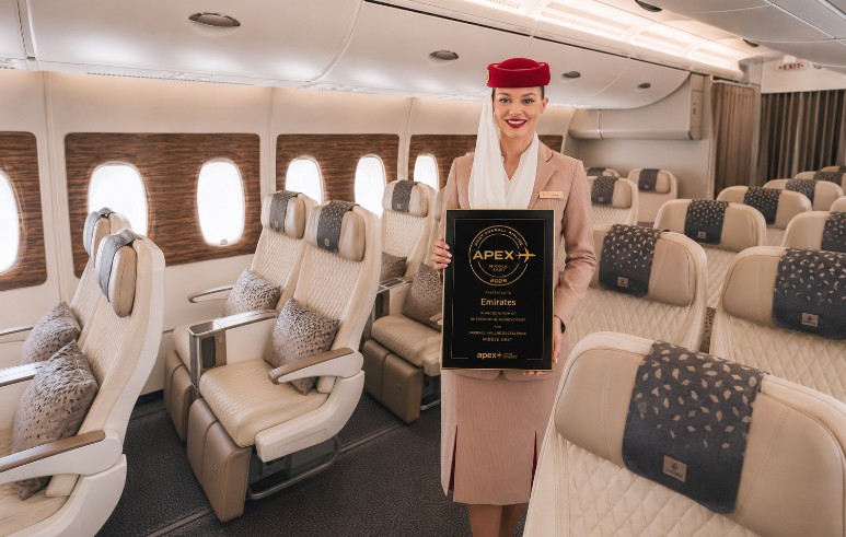 Emirates named best overall airline in Middle East at 2026 APEX awards