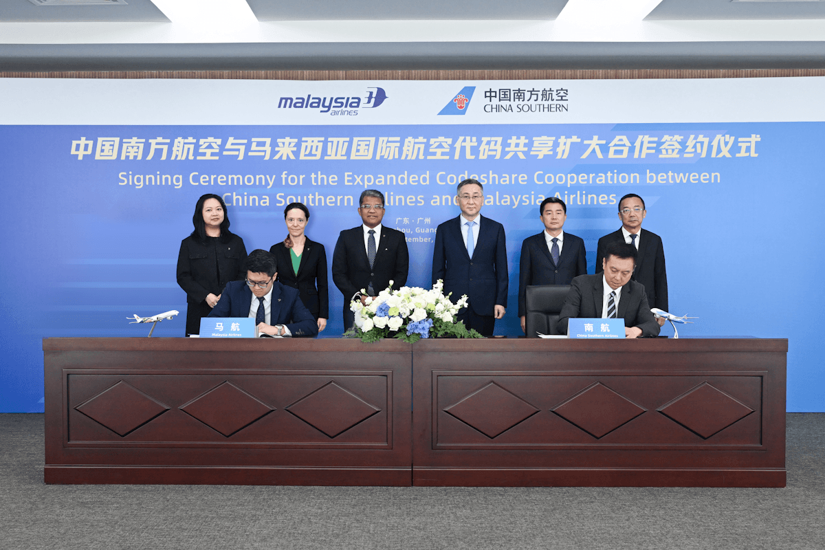 Five more routes: Malaysia Airlines, China Southern expand codeshare