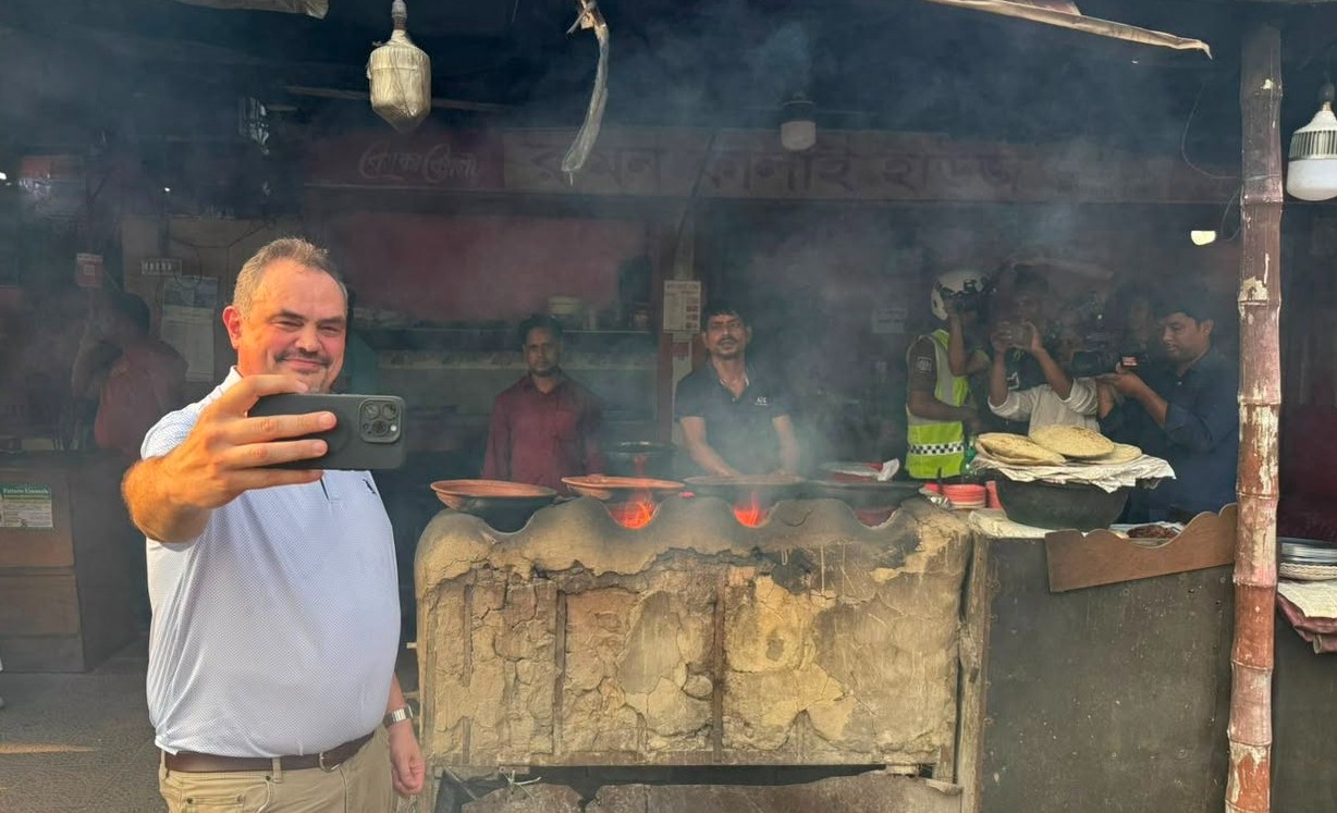 US Ambassador Christensen charmed by Rajshahi's famous 'Kalai Ruti'