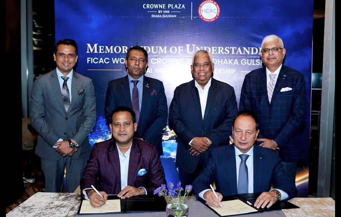 Crowne Plaza Dhaka Gulshan signs MoU with FICAC World as official hospitality partner